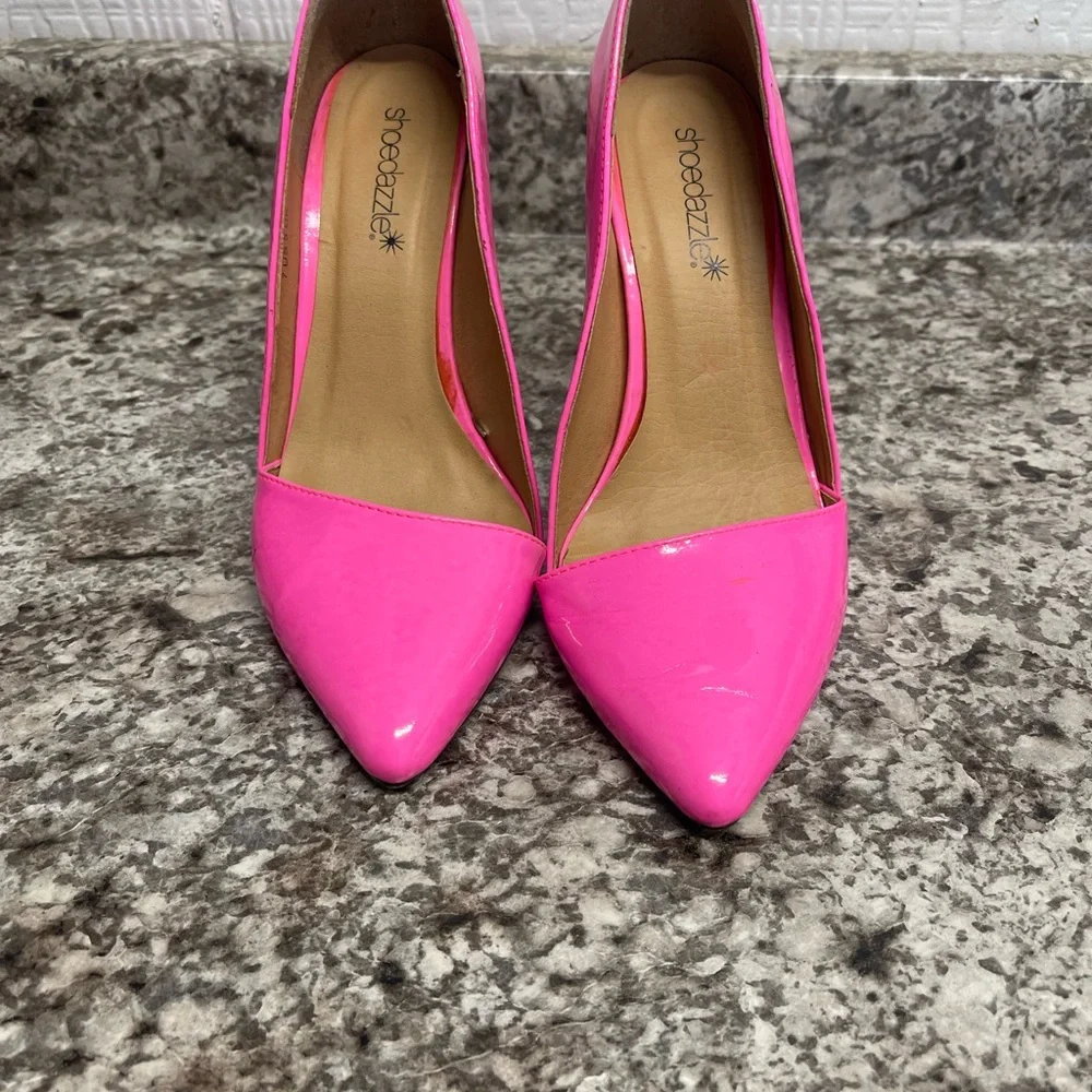 Shoe Dazzle Pink Stiletto Heels with Pointed Toe - Picture 9 of 9